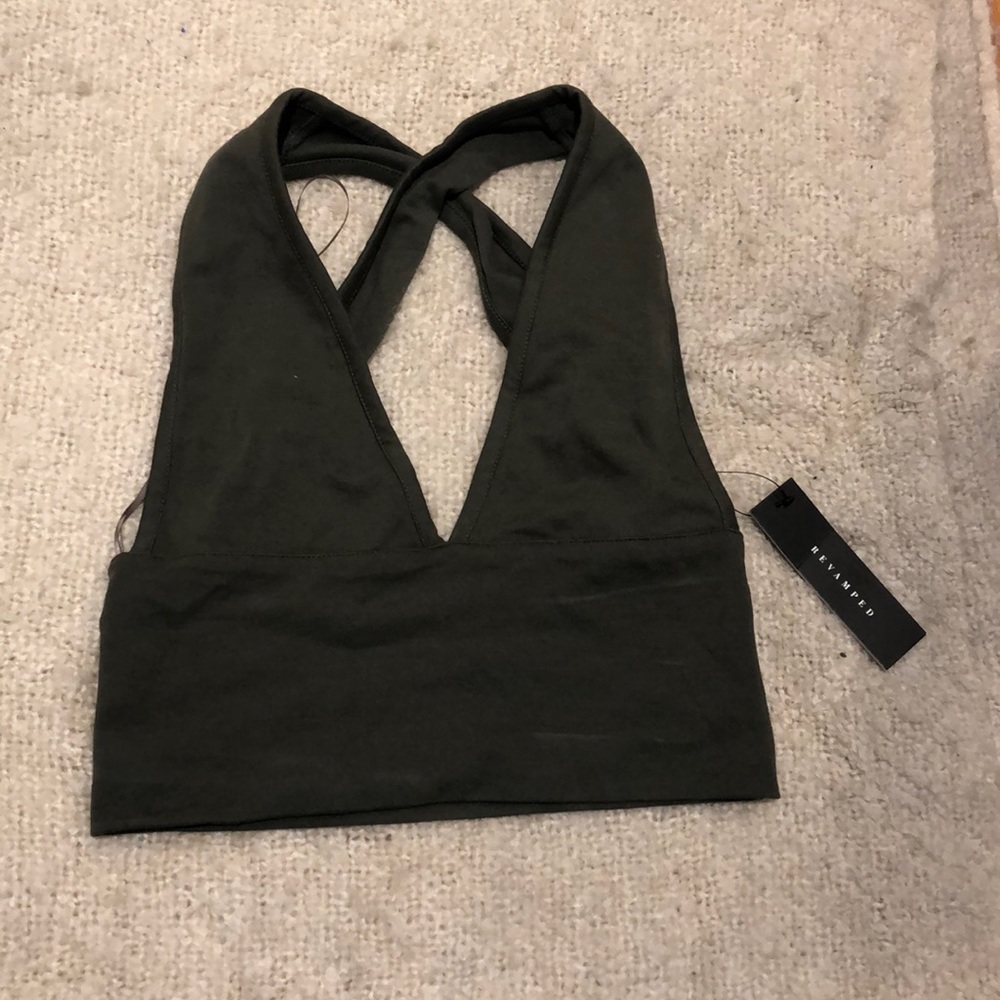 Green bra top